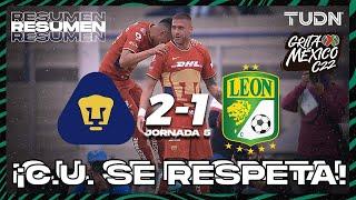 Resumen y goles | Pumas 2-1 León | Grita México C22 - J5 | TUDN