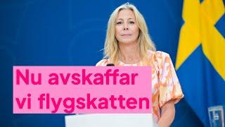 Nu avskaffar vi flygskatten – presskonferens med SD och regeringen