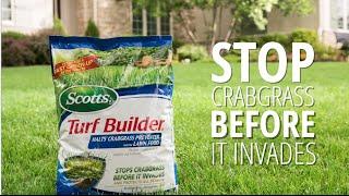 Preventing Crabgrass with Scotts® Turf Builder® Halts® Crabgrass Preventer with Lawn Food