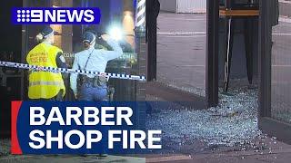 Police probe 'suspicious' barber shop fire in Sydney | 9 News Australia