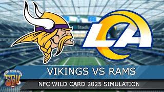 Minnesota Vikings vs Los Angeles Rams - NFC Wild Card 2025 Full Game Highlights - Madden 25 Sim