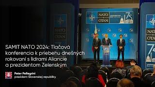 Tlačová konferencia k priebehu dnešných rokovaní s lídrami NATO a ukrajinským prezidentom Zelenským