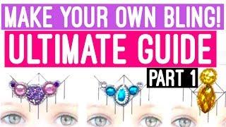 Make face painting bling gem clusters easily and quickly PART 1