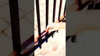 Painting Metal driveway gates with Rust-Oleum high performance enamel #rustoleum #metal #diy