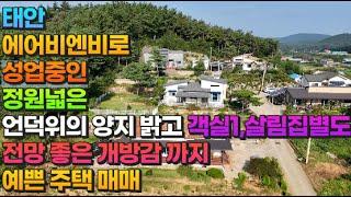 [매물733] 태안 에어비엔비로 성업중인 언덕위의 정원넓고 양지바른 개방감 좋고 예쁜 주택 매매( 객실1,살림집별도)