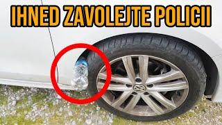 Pokud uvidíte láhev na své pneumatice, nedotýkejte se jí a zavolejte policii...