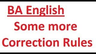 BA English more correction rules,lecture by Shahid Bhatti