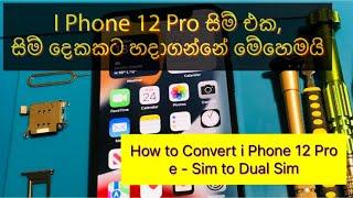 How to Convert i Phone 12 Pro E - Sim to Dual Sim ( i-P 11,11 Pro,11Pro Max, 12, 12 Pro,12 Pro Max)