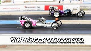 SIX BANGER SLINGSHOTS! TE440/TE88 REPLICAS! UNCLE SAMS PIE CRUST SLICKS ONLY! BYRON DRAGWAY!