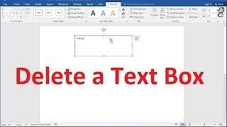 How to Delete a Text Box in Word