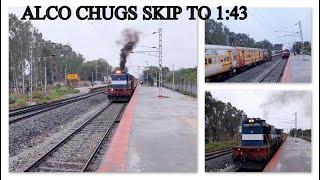 SMOKE BY ALCO 01:43 |ALCO MEETS EMD|CHUGGING| EARLY MORNING TRAINFANNING| TRAIN CROSSINGS|RAILWAYS