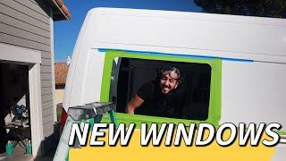 Van Build Series | Installing New Windows | RAM 3500 Pro Master