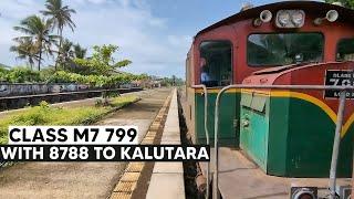 Sri Lanka Railways | Train journey on the coast behind Class M7 799 with train 8788 to Kalutara