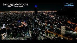 Espectaculares Tomas Aéreas en Santiago CHILE DE NOCHE  dji drone Mavic 2 PRO