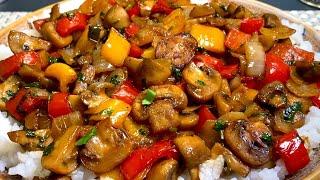 Unbelievable, how delicious! These mushrooms with vegetables are better than meat! Easy and fast!