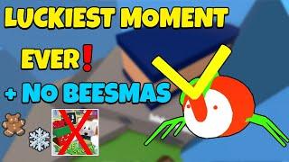 LUCKIEST MOMENT Ever + NO BEESMAS Update... (Bee Swarm Simulator)