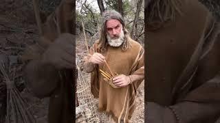 Primitive Camp Setup #survival #primitiveskills #caveman #camping