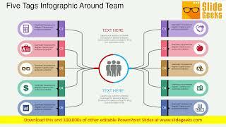 Five Tags Infographic Around Team Powerpoint Templates