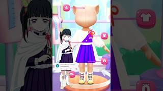 #demonslayer Kanao tsuryuri makeover by my talking angela 2#kanaotsuyuri #shorts