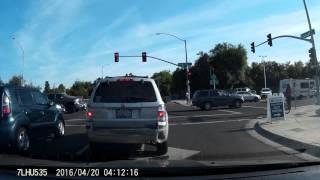 Idiot on bike blocks traffic to let friend merge