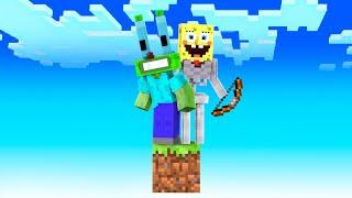 Minecraft but we're MOBS in ONE BLOCK?! - SpongeBob Edition