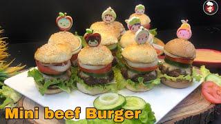 Mini beef burger || منی بیف برگر || classic beef sliders by manals kitchen