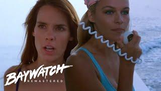 A BOAT EXPLODES! OFF DUTY RESCUE By CJ Parker & Stephanie | Baywatch Remastered