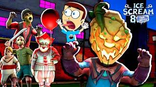 Ice Scream 8 : Halloween Ending | Shiva and Kanzo Gameplay