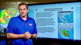 Morning Update on Hurricane Beryl from NHC in Miami, FL (July  5, 2024)