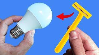 Put 1 Common Gillette Shaver Broken and Fix All LED Lamps of Your Home! How to Repair LED Bulbs!