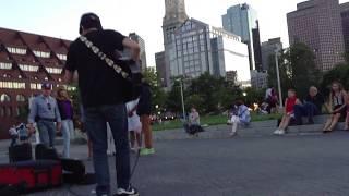 보스턴 여행 기타 버스킹 | Guitar busking in Boston Harbor