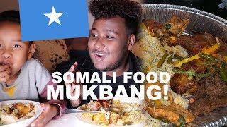 TRYING SOMALI FOOD WITH Little brother | MUKBANG(BANANA & RICE)