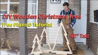 Free plans 42" Wooden Christmas tree