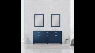 Alya Bath - Norwalk 72 Inch Bathroom Vanity in Blue