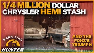 HUGE Hemi Stash, Fonzie's Motorcycle, and George DeLorean's RARE Hot Rod Coupe | Barn Find Hunter