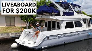 Live on This Yacht for $219,000 1999 Navigator 5300 Power Boat Tour