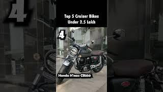 Top 5 Best Cruiser Bikes Under 2.5 lakh in India