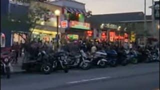 THOUSANDS OF BIKES LINED UP ON MAIN STREET AMERICADE RALLY 2024