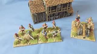 #707 Conflix medieval building ready to use in 28mm scale.