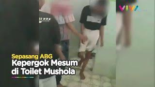Bejat! ABG Tertangkap Basah Mesum di Toilet Mushola
