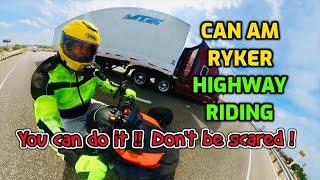 Riding a Can Am Ryker on the highway - how to overcome your fear with ease