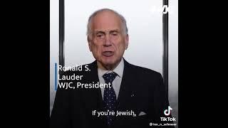 Ronald Lauder, President of the World Jewish Congress, addresses Campus Antisemitism, 2022