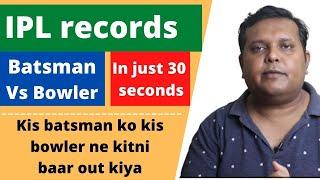 IPL Batsman dismissal records | Kisi batsman ko kis bowler ne kitni baar out kiya | #IPL2021