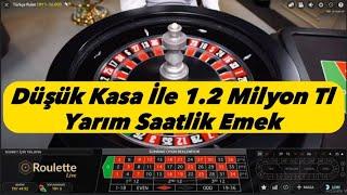 1.2 MİLYON TL KAZANÇ BAŞLANGIÇ 10k KAÇ TANE TEK ATTIK SAYAMADIM ( CASİNO POMPA ) #rulet #roulette