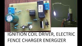 Ignition coil driver, Electric fence charger circuit DIY, homemade 12V