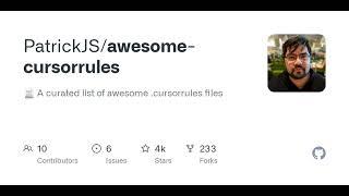 GitHub - PatrickJS/awesome-cursorrules:  A curated list of awesome .cursorrules files