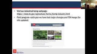 Hemp Certification - Tennessee Department of Agriculture - Denise Woods