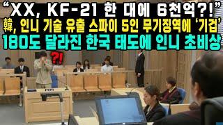 “XX, KF-21 한 대에 6천억?!”韓, 인니 기술 유출 스파이 5인 무기징역에 ‘기겁’180도 달라진 한국 태도에 인니 초비상