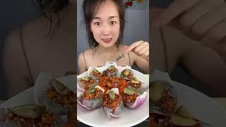 LIXIANG VLOG ASMR MUKBANG Raw choking shrimp ignore my messy 질식하는 새우는 내 지저분한 것을 무시합니다.