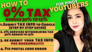 PHILIPPINES YOUTUBE TAX UPDATE 2021 | SUBMIT TAX INFO | ENGLISH TAGALOG